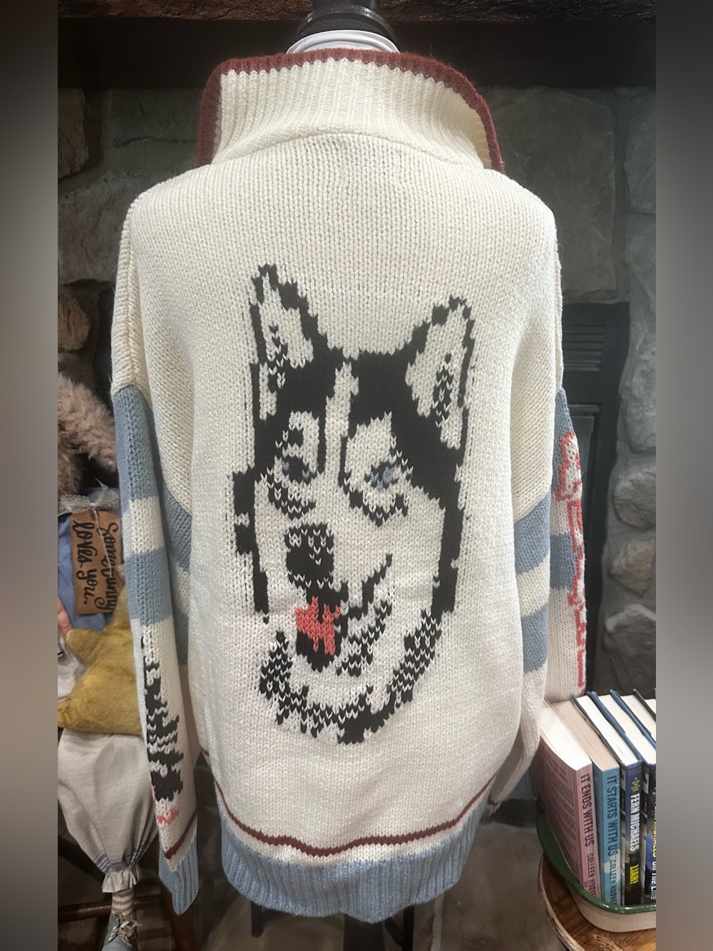UO Lizzie Alaska Husky Quarter Zip Pullover Sweater - Picture 5 of 13